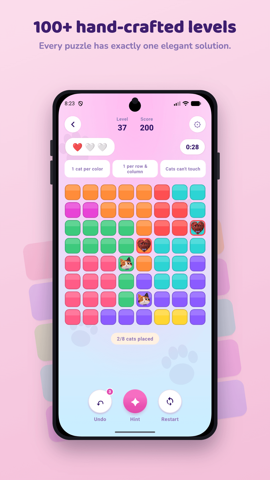 CatQueens: Logic Puzzle Game thumbnail 6