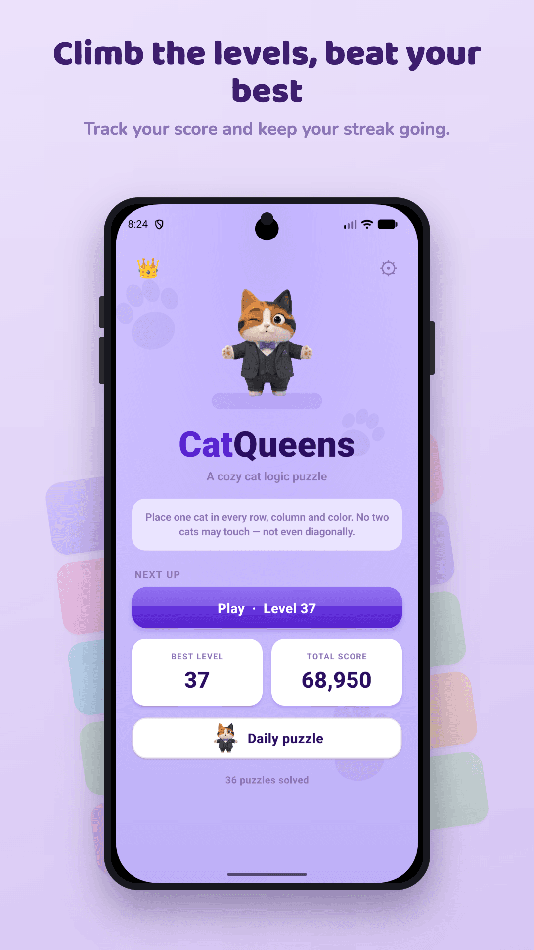 CatQueens: Logic Puzzle Game thumbnail 7