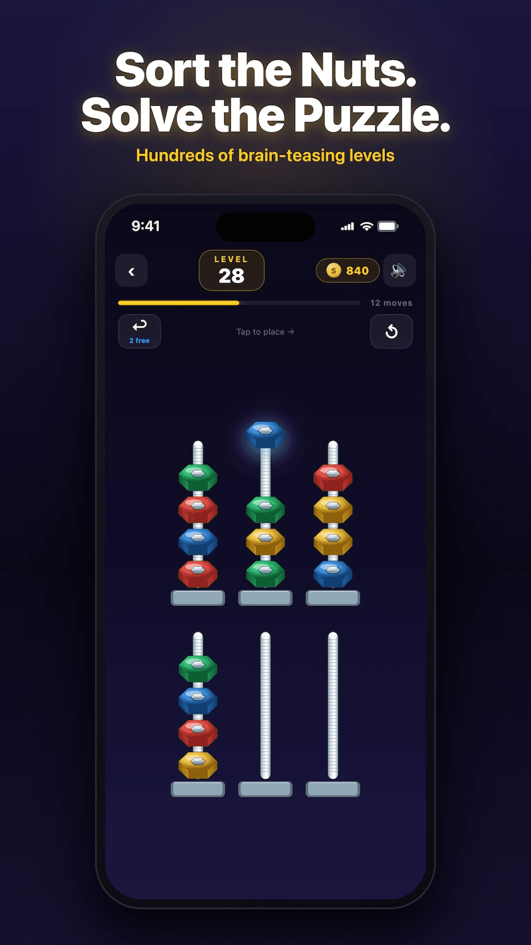 Nut Sort: Bolt Sorting Puzzle screenshot