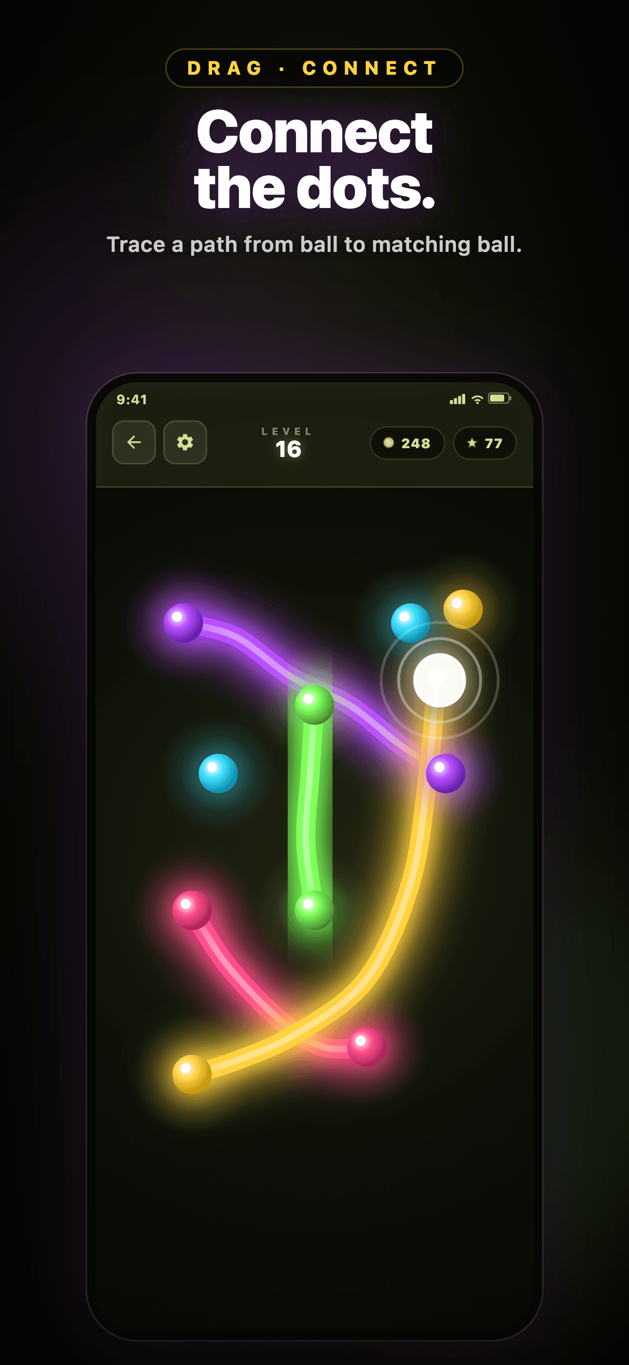 Ball Connect Puzzle: Glowlink screenshot 1